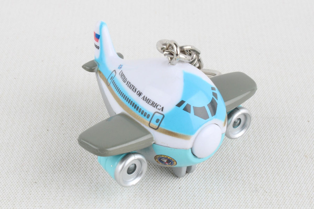 Air Force One Jet Airplane Keychain with Sounds & Lights