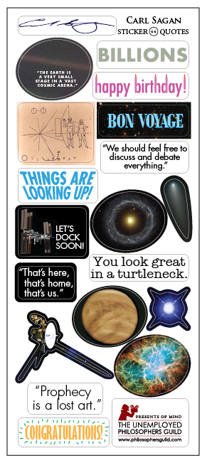 Carl Sagan Cosmos Quotable Greeting Card & Stickers - Pop Culture Spot