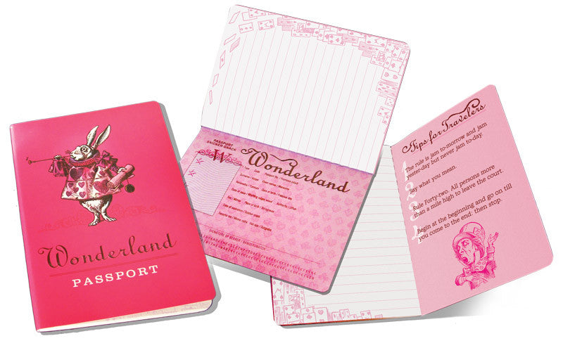 Alice in Wonderland Pocket Notebook Notepad Passport - Pop Culture Spot