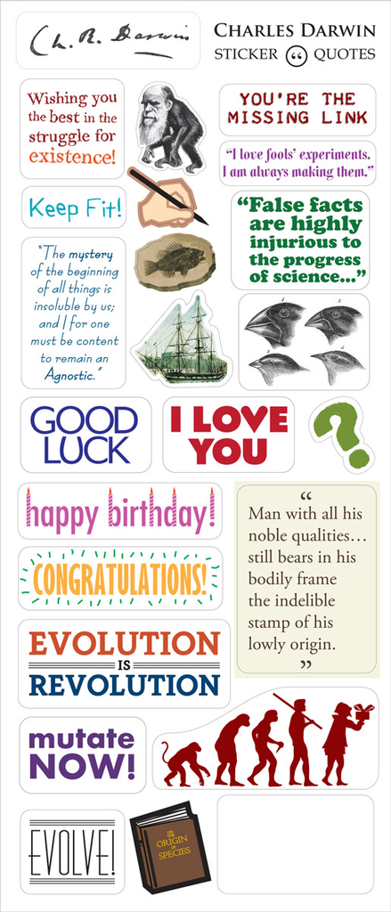 Charles Darwin Greeting Card & Stickers - Pop Culture Spot