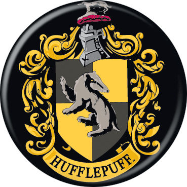 Harry Potter Hufflepuff Crest Pin Button - Pop Culture Spot