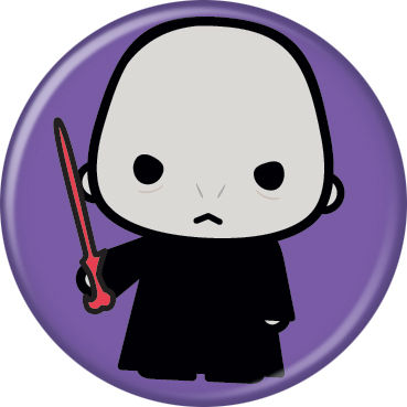 Harry Potter Voldemort Animated Style Character Pin Button - Pop Culture Spot