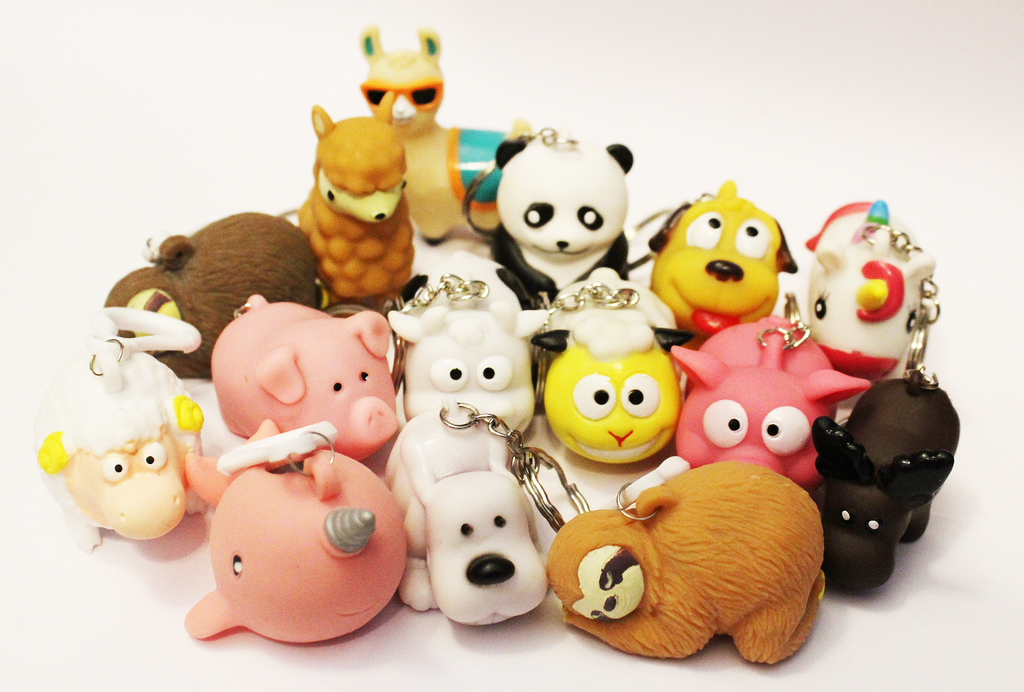 Pooping Animal Keychains