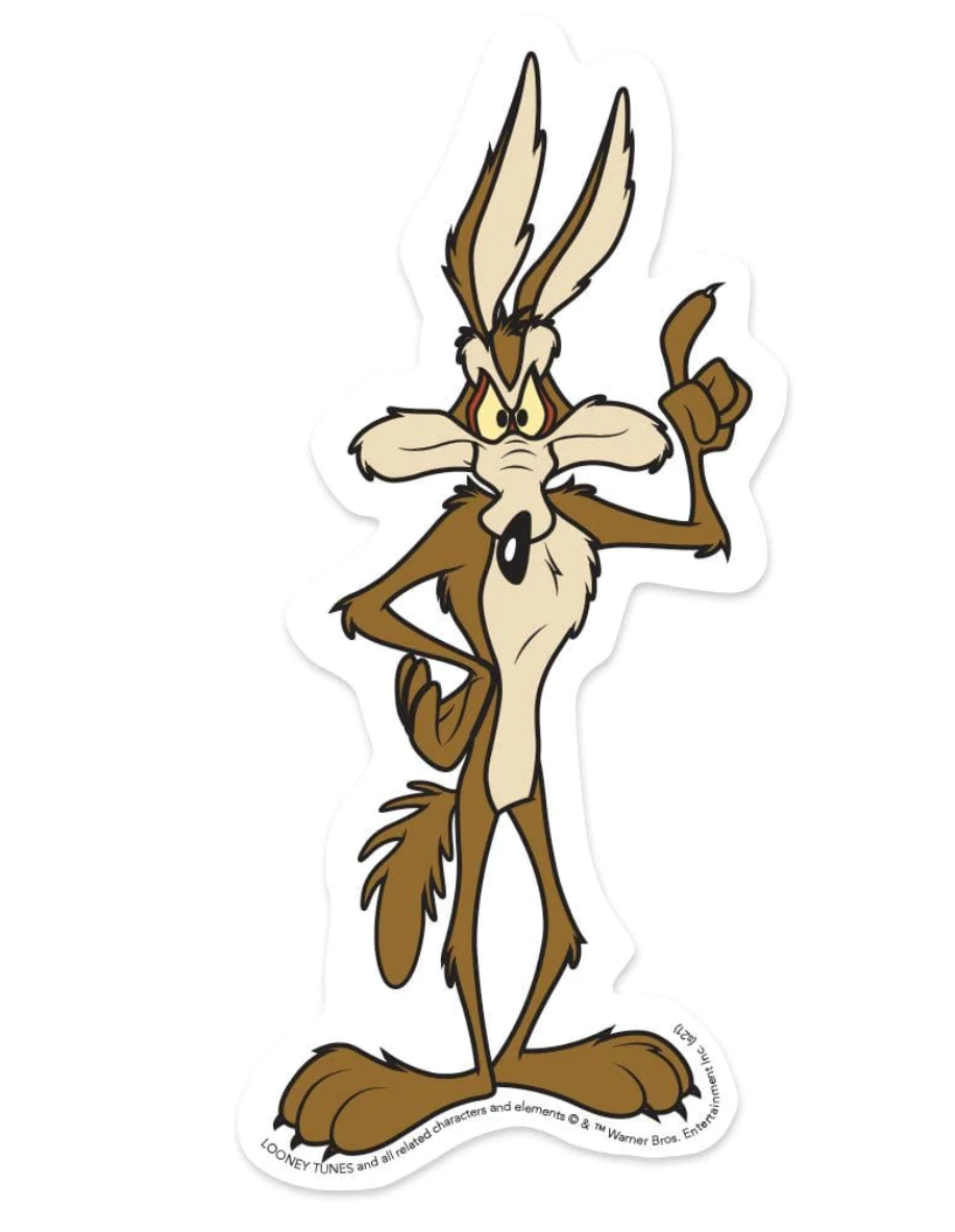 Warner Brothers Looney Tunes Wile E. Coyote Vinyl Bumper Sticker Decal ...