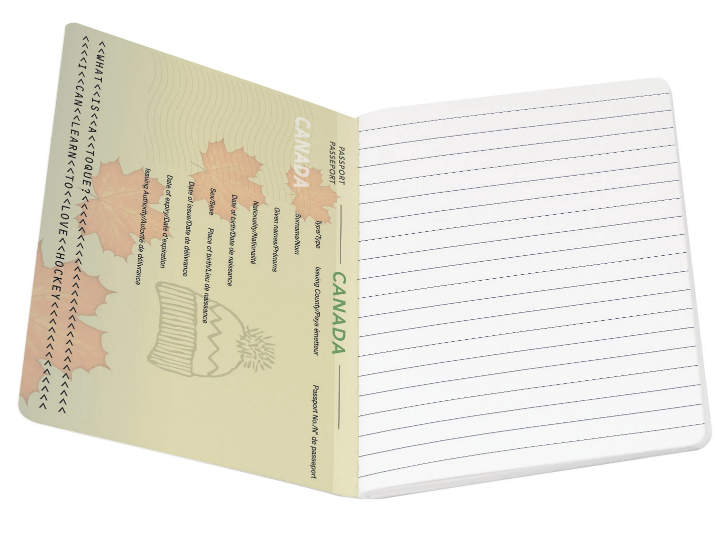 Canada Passport Notebook Notepad – PopCultureSpot.com - Shop for Bobble ...
