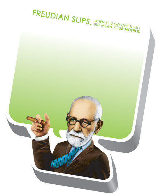 Freudian Slips Sigmund Freud Sticky Notes Notepads - Pop Culture Spot