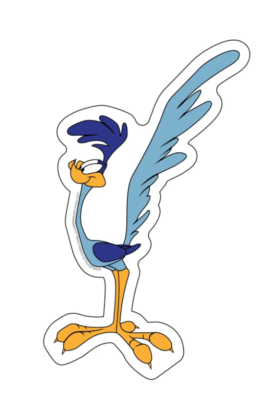 Warner Brothers Looney Tunes Road Runner Bumper Sticker Decal ...