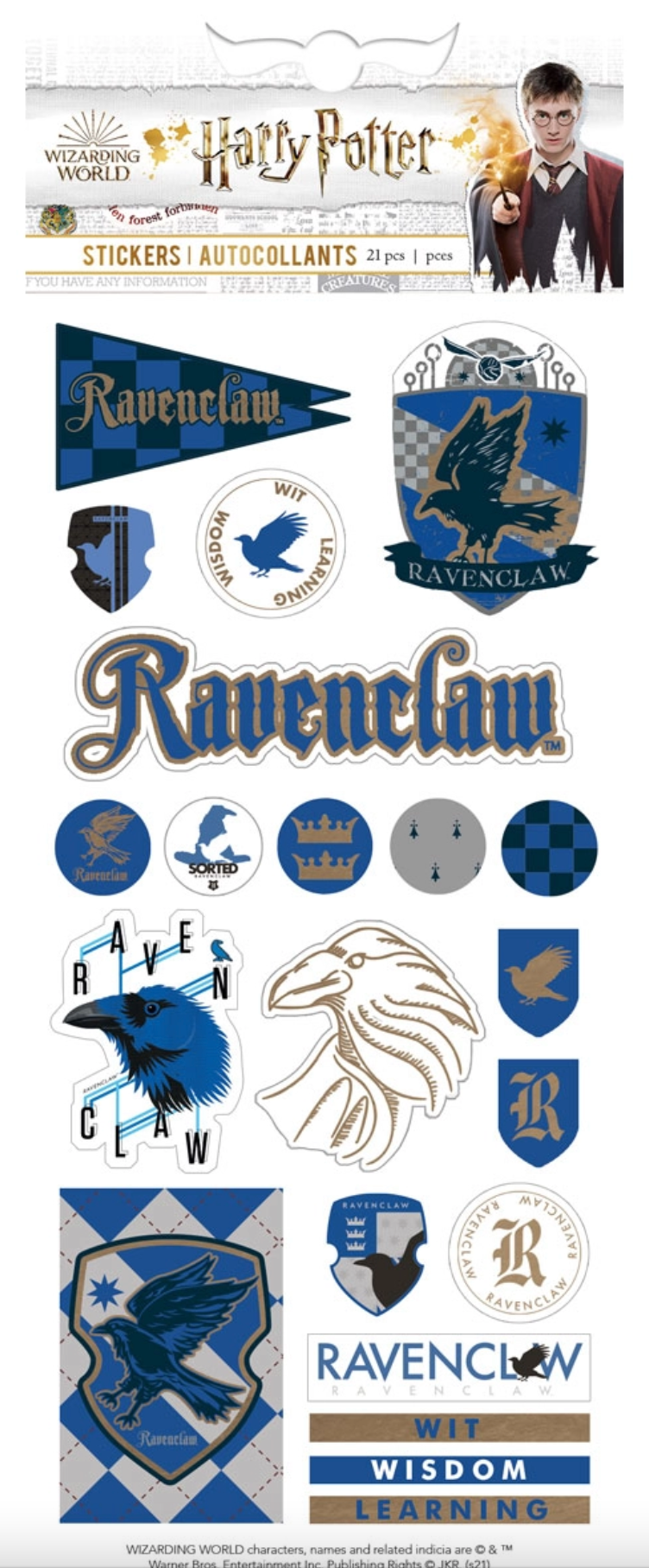 Harry Potter Ravenclaw Foil Scrapbooking Stickers –  -  Shop for Bobble Heads, Novelties, Stickers — 25th Anniversary!