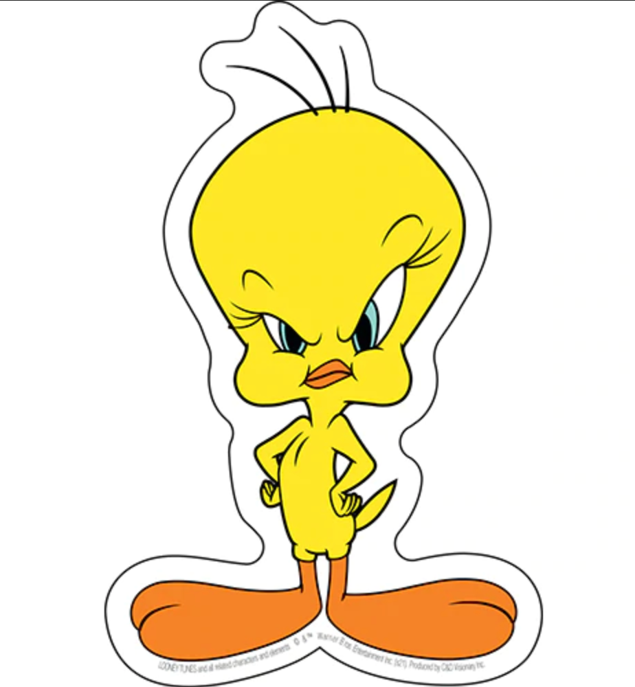 Warner Brothers Looney Tunes Tweety Bird Bumper Sticker Decal