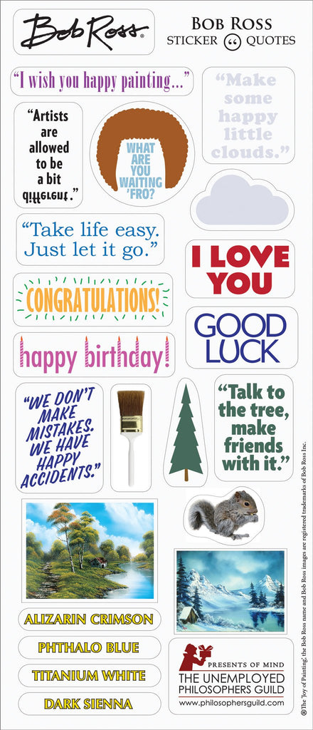Bob Ross Greeting Card and Stickers - Pop Culture Spot
