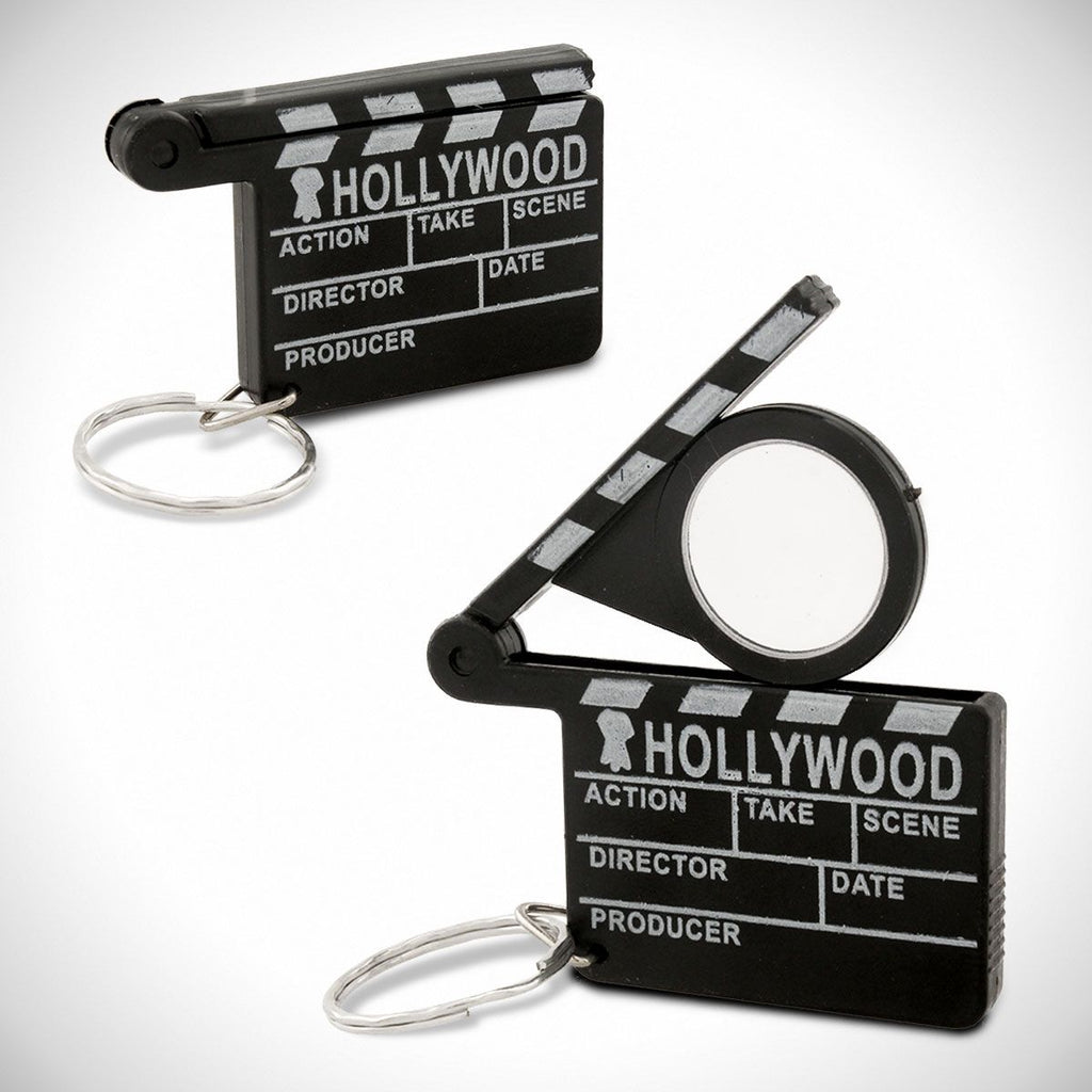 Hollywood Film Director's Slateboard Clapboard Magnifying Glass Keychain - Pop Culture Spot