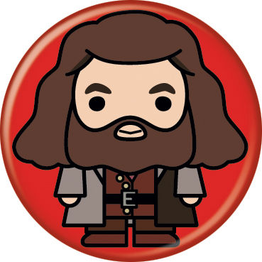 Harry Potter Hagrid Animated Style Character Pin Button - Pop Culture Spot