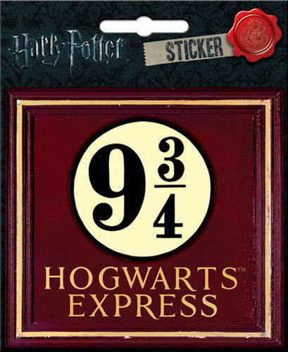 Harry Potter Hogwarts Express 9 3/4 Station Harry Potter Hogwarts Express Sticker Crest Sticker Notebook Locker Decal - Pop Culture Spot