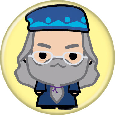 Harry Potter Albus Dumbledore Animated Style Character Pin Button - Pop Culture Spot