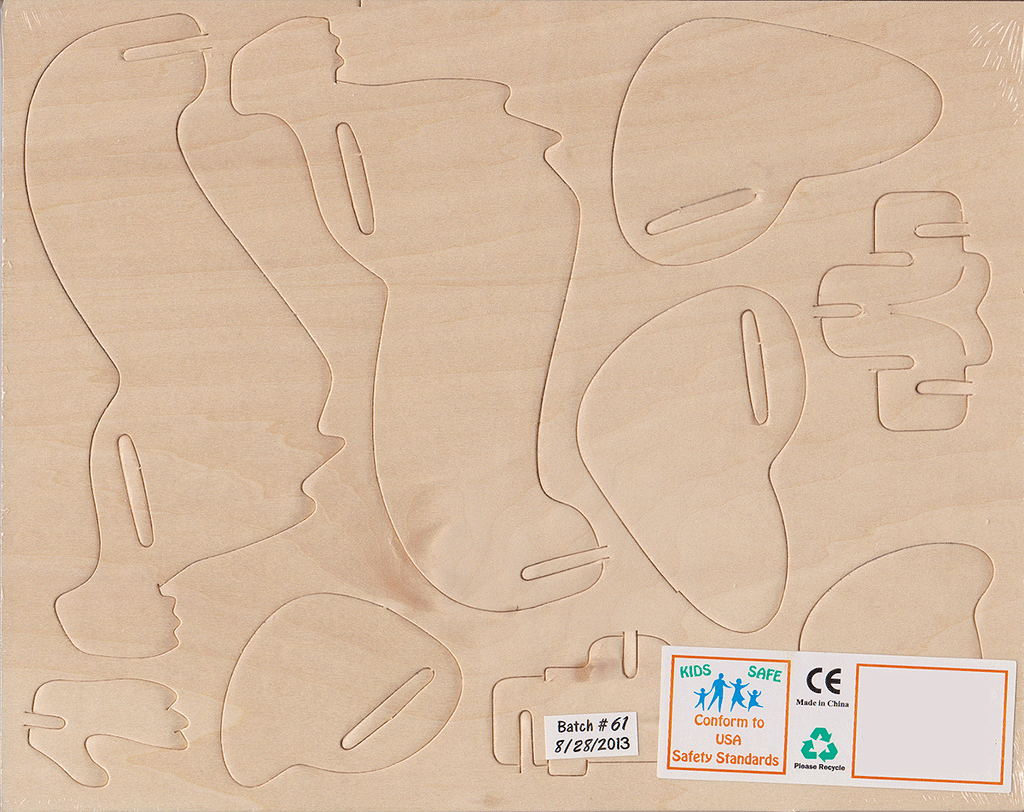 Monkey 3-D Wooden Puzzle Wood Craft Construction Set - Pop Culture Spot
