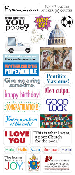 Pope Francis Quotable Greeting Card and Stickers - Pop Culture Spot