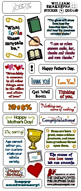 William Shakespeare Quotable Greeting Card & Stickers - Pop Culture Spot