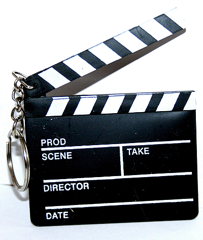 Hollywood Film Director's Clapboard Slateboard Clapper Keychain